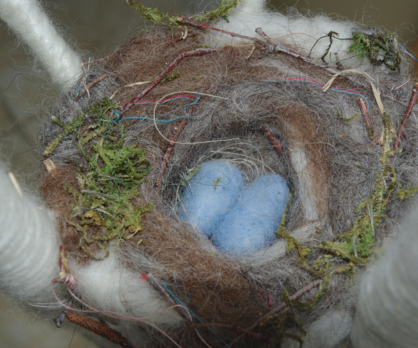 Felted Nest - installation